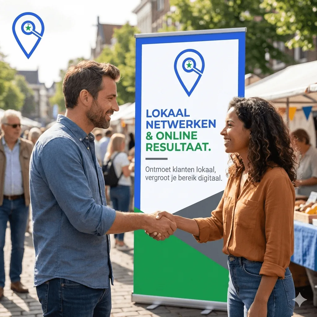 lokale ondernemers die elkaar de hand schudden