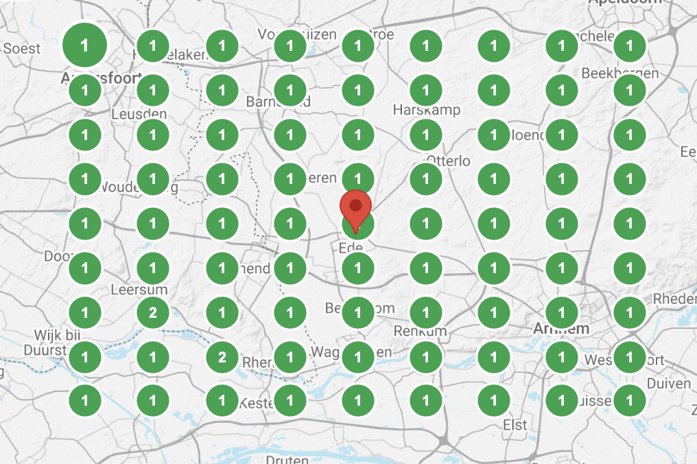Local Grid voor zonwering Ede: op vrijwel elke plek in de regio positie 1
