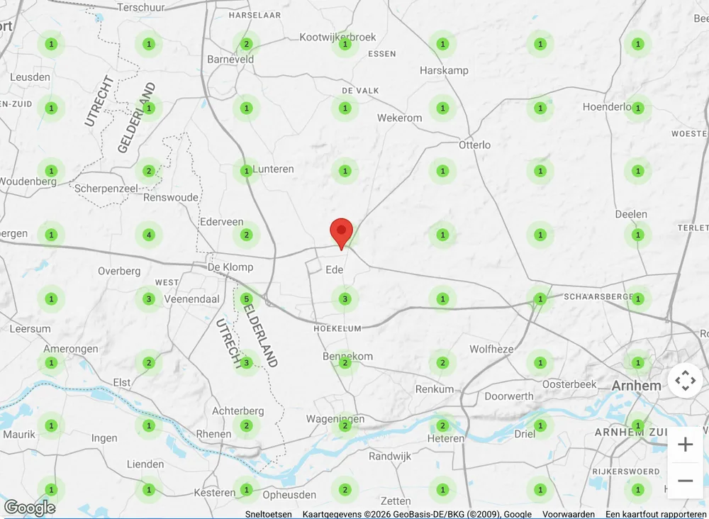 Local Grid Scan voor een bedrijf in Ede met SEO Lokaal: top 3-posities in de regio