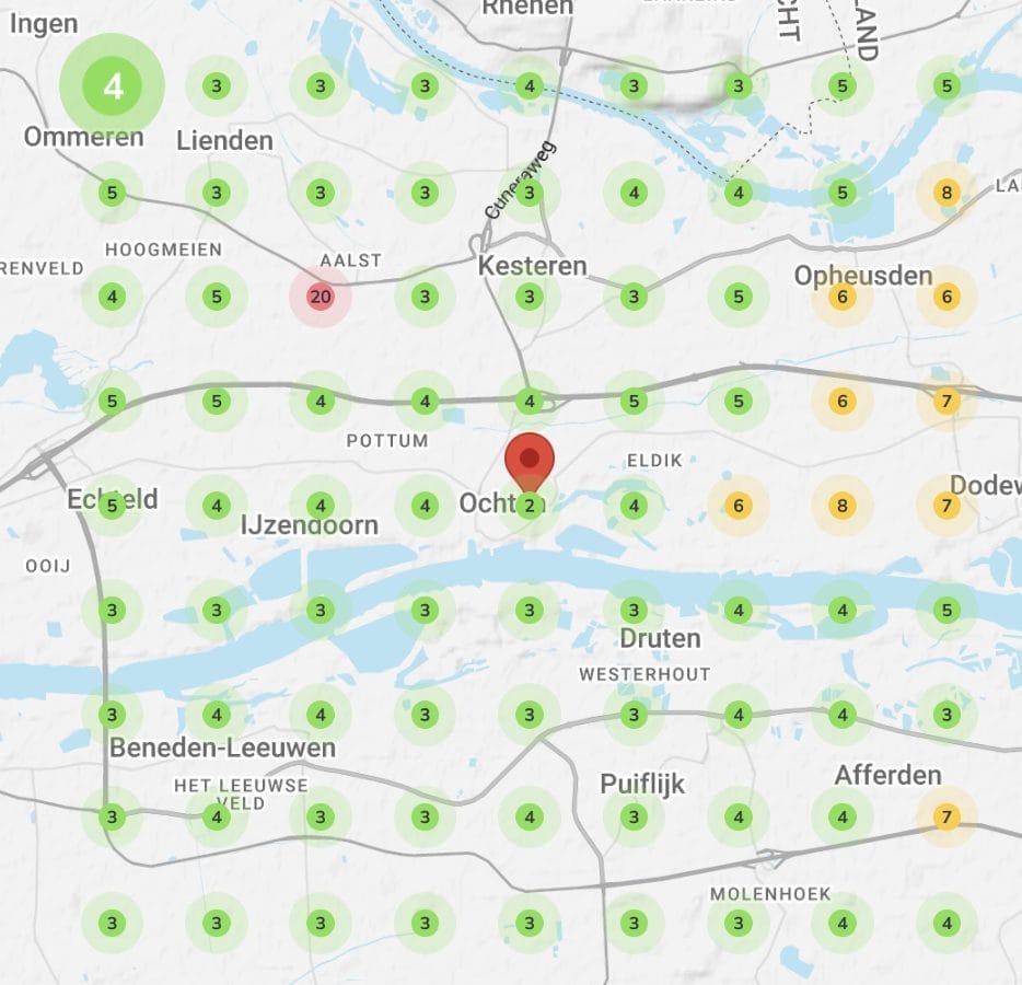 Local Grid Scan voor een mkb-bedrijf met SEO Lokaal: top 3-posities in de regio