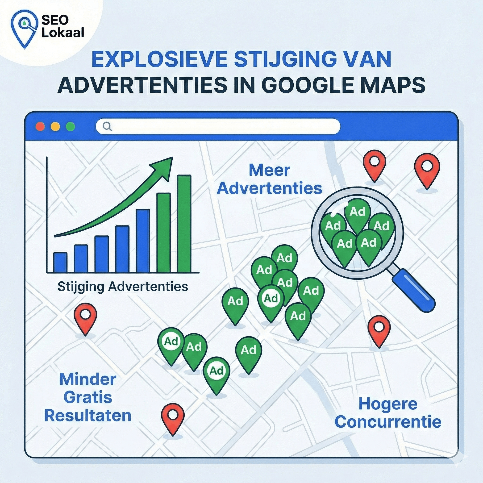 Grote toename van advertenties in Google Maps