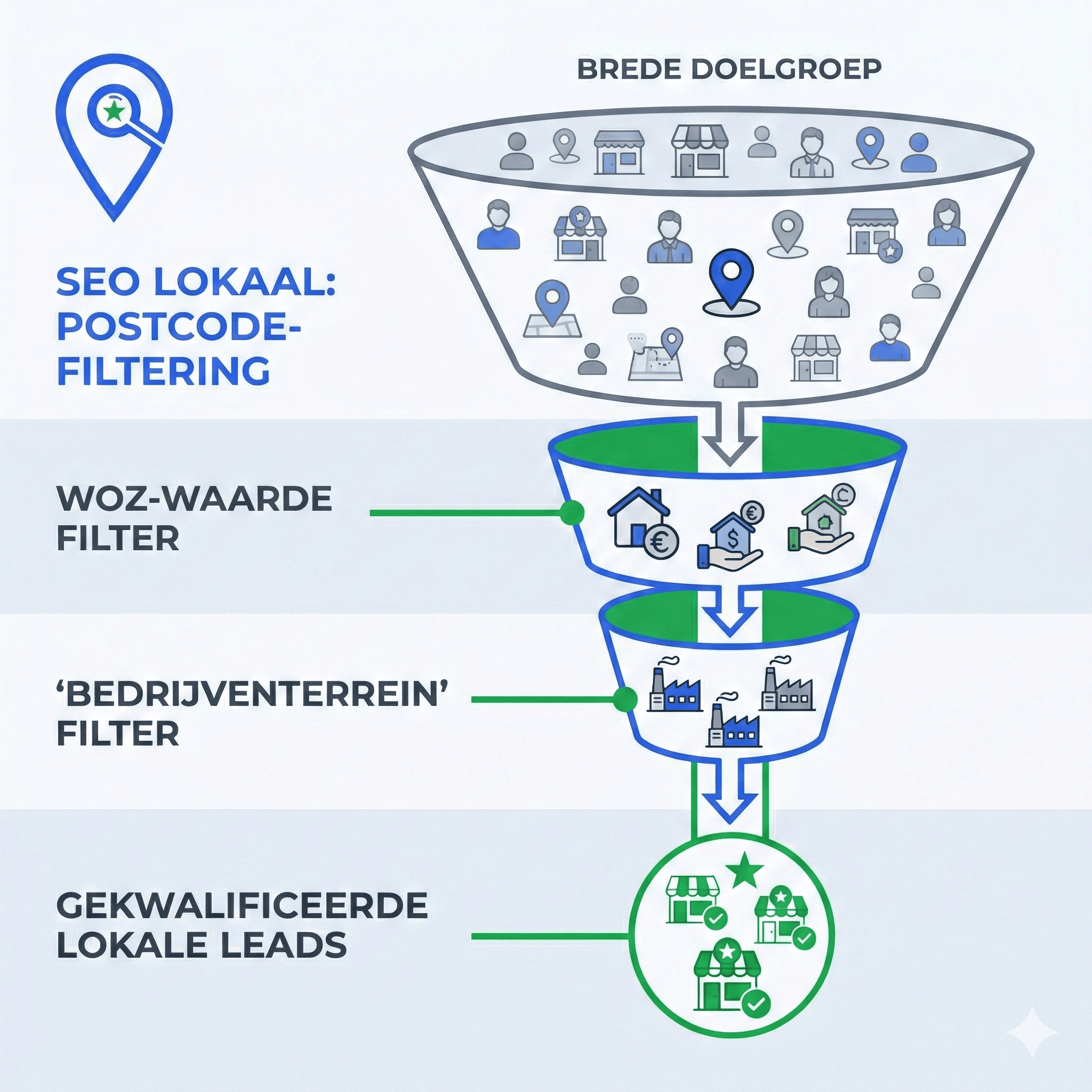 Postcode filtering voor online advertenties met SEO Lokaal