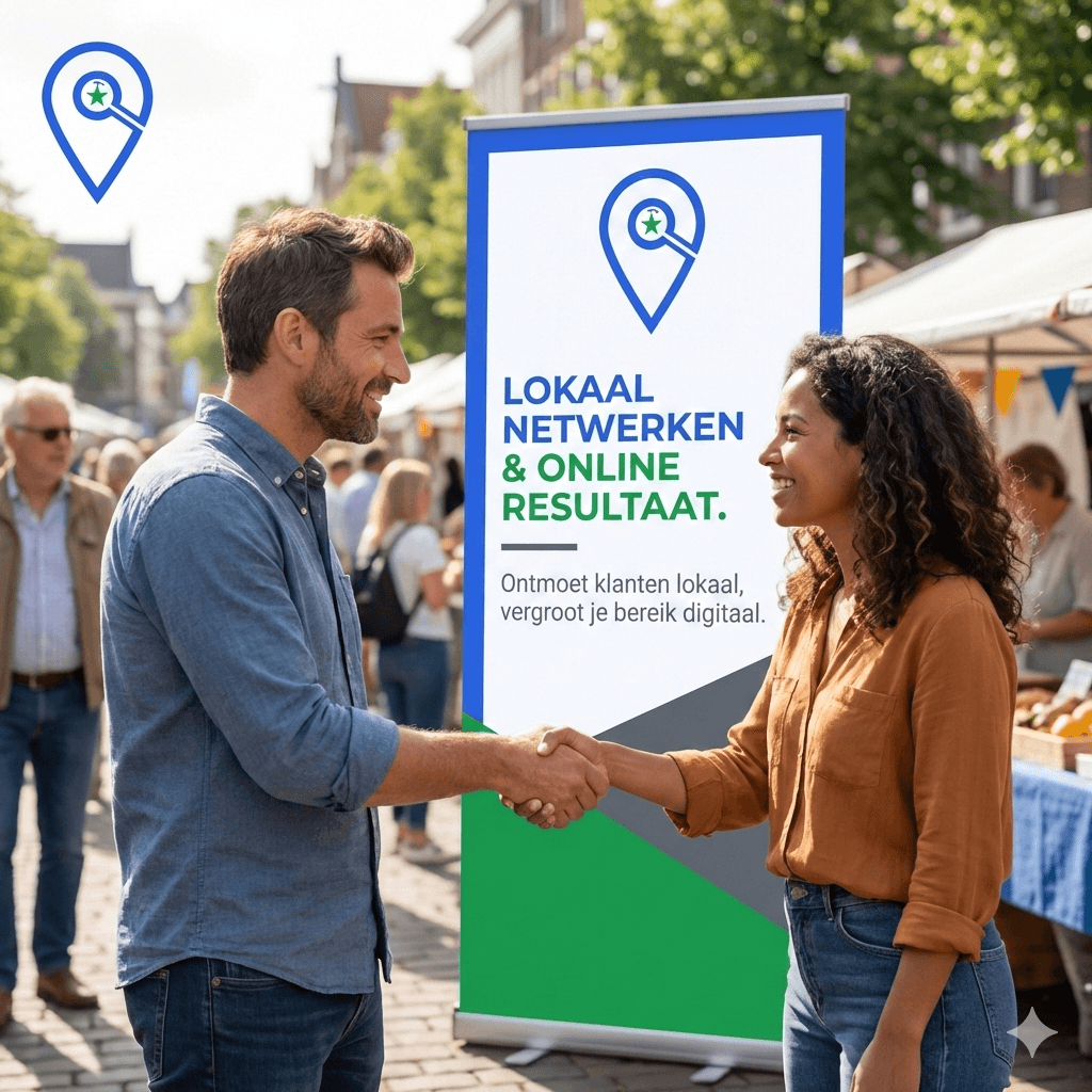 lokale ondernemers die elkaar de hand schudden