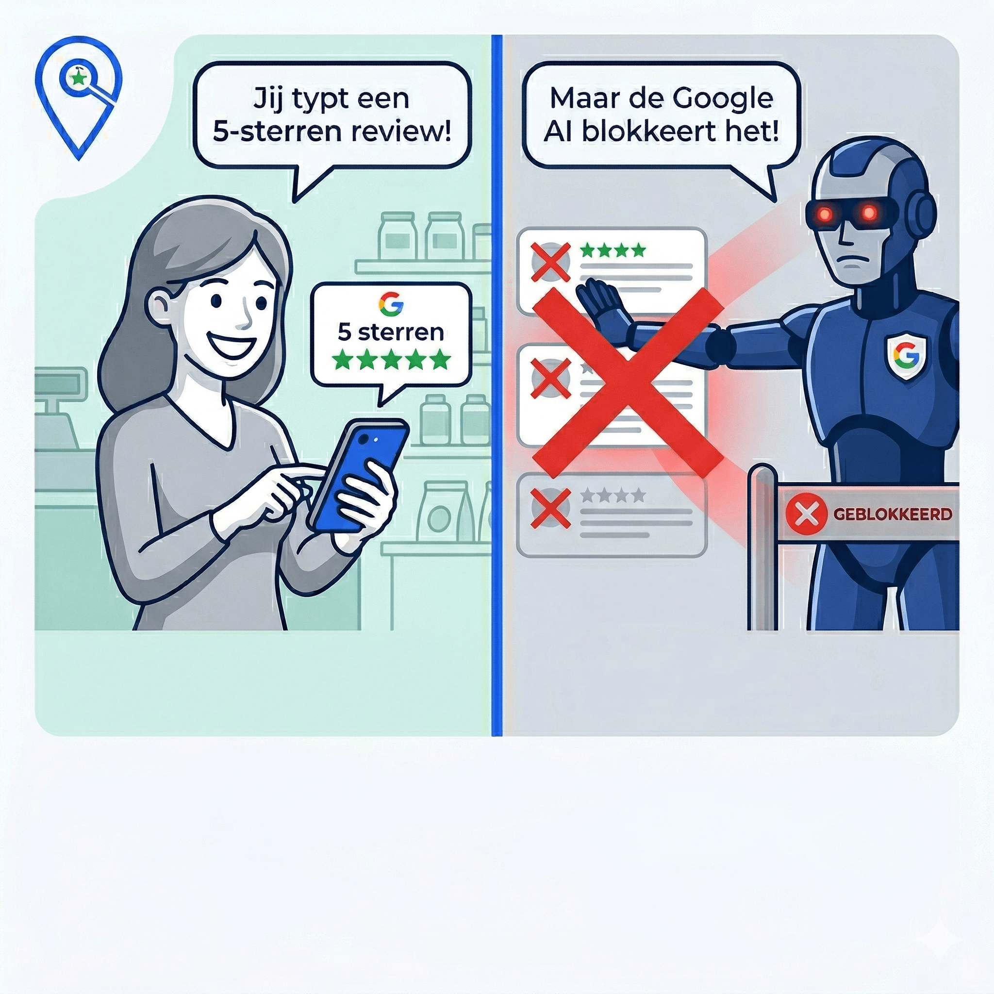 Google AI blokkeert soms echte reviews